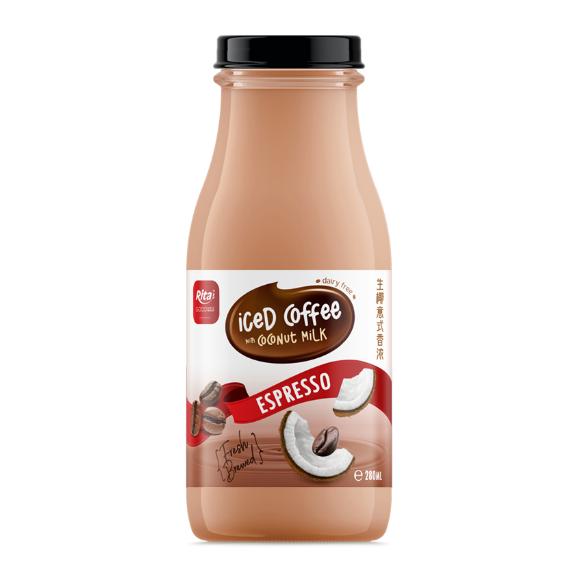 Rita Iced Coffee With Coconut Milk Espresso Flavor 280ml Glass Bottle